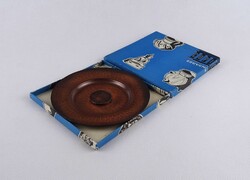 1W175 Caludius Caesar vörösréz falitál, Budapest souvenir eredeti dobozában 12.5 cm
