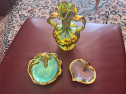 Zsolnay Eozin Dísztárgyak (3 db-os szett) – Ritkaság gyűjtőknek!