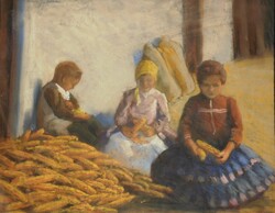 Klimó István (1883-1961) : Kukorica morzsolók