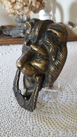 Nagyméretű,bronz oroszlánfej kopogtató