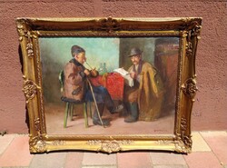 Horváth G. Andor festmény Beszélgetők