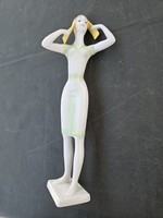 Hollóházi Sálas lány Ritka art deco