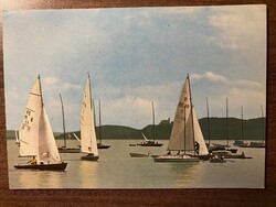 Képeslap - Balaton  - Vitorlások