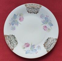 Porcelán kistányér süteményes tányér virág és arany mintával. A hirdetések között található még haso
