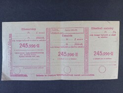 Régi csekk Országos Takarékpénztár - XII.ker-i fiók Építési kölcsön törl. szla - kitöltetlen