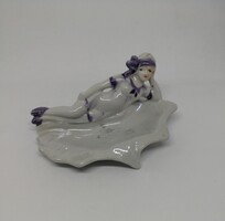 Ritka porcelán figurás gyűrűtartó,hamutál!