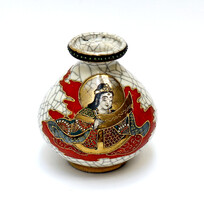 SATSUMA VÁZA, JELZETT, 10,5 CM
