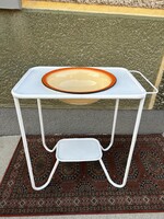 Fém kocka  lavortartó szett mosdóállvány Zománcos lavór  kézmosó falusi paraszti