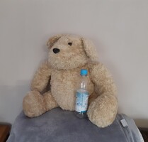 RÉGI, NAGY MÉRETŰ JÁTÉK TEDDY MACKÓ, KÉZZEL VARRT, TÖMÖTT SZŐRME MACI, KEMÉNYEBB TÖLTETŰ - ALKUDHATÓ