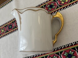Antik Hüttl porcelán tejszínes kiöntő