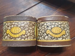 2 doboz kávé papírdoboz, retró, reklám,