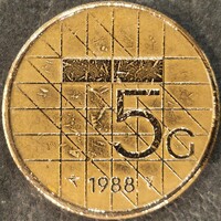 Hollandia 5 gulden, 1988.