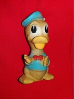 Antik eredeti Walt Disney játék Donald kacsa gumi mese figura a képek szerint 13 cm