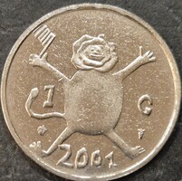 Hollandia 1 gulden, 2001. az Utolsó Gulden, gyermek rajz – oroszlán