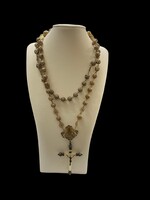 Egyházi ezüst nyaklánc - gyöngyház kereszttel