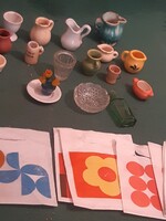 Babaházi edények és Barbis reklámtáskák