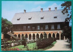 Eger, Dobó István Vármúzeum, kastély park részlet, postatiszta képeslap, 1985