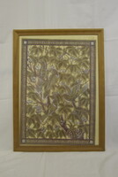 Keretezett keleti kézműves növényi ornamentika falikép