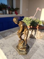 Titze, Bécsi bronz figura, 1900 As évek. Kötörő.