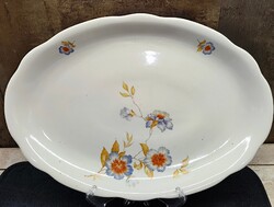 Antik Zsolnay virágmintás porcelán nagy tál – 1920-ból