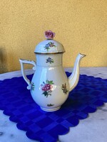 Herendi Viktória VBO mintás porcelán kávés kanna 18,5 cm.