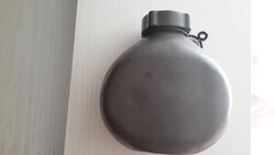 Retro Zöld szürkészöld katonai alumínium kulacs 1970-es évekből