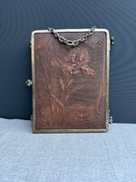 Háromrészes, hajtható tükör – Art Nouveau motívummal (24 × 19 cm)