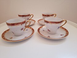 Német GDR Porcelán Kávés Csészék+Alj