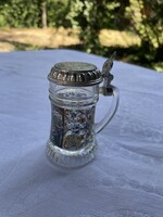 Ón fedeles üveg snapszos kupa 8cm