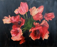 Ferenczy Zsolt festményTulipánok: képméret 50x60 cm