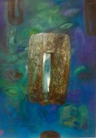 Sebestyén János: Szálló kapuk, 100x70 cm