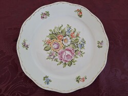 Herendi fehérárura egyedileg festett viágos kínálótál, festő szignójával