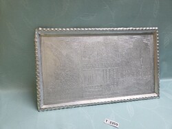 T2359 Tatabánya / Bányász alu tálca 37x22 cm