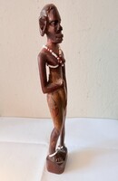 Afrikai benszülött fa szobor Magassága: 22,5 cm