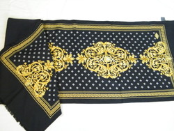 Vintage Versace medúza, barokk mintás hosszú selyemkendő, selyemsál