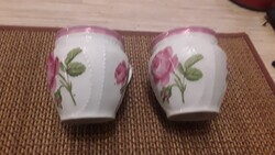 Antik gyönyörű rózsás porcelán bögrék.