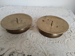 Páros réz gyertyatartó