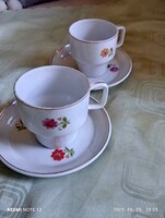 Hollóházi porcelán kávés csésze párban