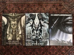 Ritkaság! NECRONOMICON, NECRONOMICON 2, BIOMECHANICS H.R. Gigers - 3db. Könyv 1991, 1985, 1988