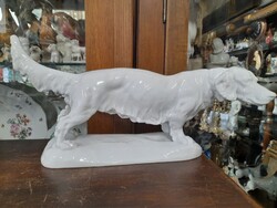 Herendi Ritka Vastagh György 1937 Budapest Tervezte,Álló Tacskó Porcelán Figura.37 cm.