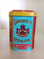 DROSTE CACAO Holland kakaóporos fém doboz pléh kakaós doboz 11.5 cm