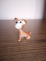 Forgó, levehető fejű "bólogatós" porcelán kutya. 8 cm