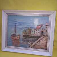 Hajós festmény "Pierre ". Festmény, kép.