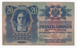 Húsz Korona - Osztrák-Magyar bankjegy 1913-ből