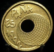 Spanyolország 25 Peseta, 1992 Expo'92 Sevilla /Földgömb/ A07C5