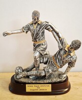 Futball Arany kupa relikvia , szobor 2005/06  Tél Legjobb játékos  fatalpon  16 x 20 x 7 cm