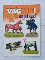Vágd ki és játssz! – Lovak 1. – makettfüzet, új állapotban (Akár INGYENES szállítással!)