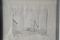 Ritkának tartott, VÉDETT Rudnay Gy.  grafika/rajz AJÁNLÁSSAL. Lásd.: Kép+ Leírás (kérem olvassa el!)