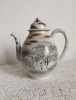 Kutani szignos teás kanna a Meiji időszakból