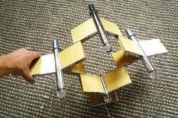 Vintage mid century Sciolari minimalista falikar fali lámpa sconce 70'-es évek